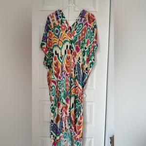 Zara Colorful Patterned Kaftan Dress